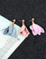 Fashion Pink Flower Decorated Earrings