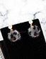 Fashion White+black Ball Decorated Earrings