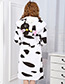 Fashion Black+white Cows Shape Decorated Nightgown