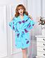 Fashion Blue Cattle Shape Decorated Nightgown