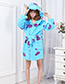 Fashion Blue Cattle Shape Decorated Nightgown