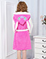 Fashion Plum Red Color Matching Decorated Nightgown