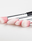Fashion Pink+white Color Matching Decorated Eyes Brush(5pcs)