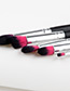 Fashion Pink+black Color Matching Decorated Eyes Brush(5pcs)