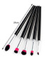 Fashion Pink+black Color Matching Decorated Eyes Brush(5pcs)