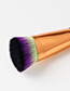 Fashion Black+purple Flat Shape Decorated Makeup Brush(1pc)