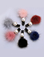 Lovely Pink Pearl&fuzzy Ball Decorated Hairpin