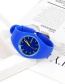 Fashion Sapphire Blue Pure Color Decorated Watch