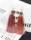 Fashion Plum Red Tassel Decorated Earrings
