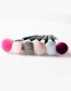 Fashion Pink+white Color Matching Decorated Makeup Brush
