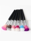 Fashion Pink+white Color Matching Decorated Makeup Brush