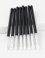 Fashion White+black Pure Color Decorated Makeup Brush ( 8 Pcs)