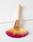 Fashion Plum Red+beige Sector Shape Decorated Makeup Brush
