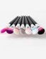 Fashion Red+black Color Matching Decorated Makeup Brush