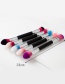 Fashion White+blue Color Matching Decorated Makeup Brush
