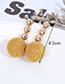 Fashion Brown Ball Shape Decorated Earrings