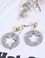 Fashion Coffee Star Shape Decorated Earrings