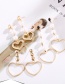 Fashion Gold Color Heart Shape Decorated Pure Color Earrings