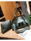 Fashion Green Letter Pattern Decorated Shoulder Bag(2pcs)