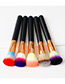Fashion Blue+red Round Shape Decorated Makeup Brush(1pc)