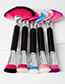 Fashion Blue+white Sector Shape Decorated Makeup Brush(1pc)