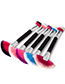 Fashion Red+white Sector Shape Decorated Makeup Brush(1pc)