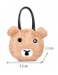Fashion Brown Bear Shape Decorated Shoulder Bag