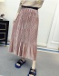 Trendy Gray Stripe Pattern Design Long Skirt