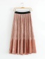 Trendy Green Stripe Pattern Design Long Skirt