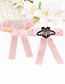 Trendy Pink Bee Decorated Bowknot Design Brooch