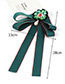 Trendy Green Flower Decorated Bowknot Design Brooch