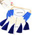 Fashion Sapphire Blue Pearls&tassel Decorated Necklace