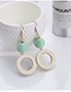 Elegant Light Green Hollow Out Round Shape Decorated Earrings