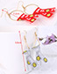 Fashion Gray Smile Face Decorated Earrings