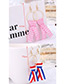 Fashion Red+blue Color-matching Decorated Earrings