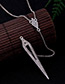 Elegant Silver Color Triangle Shape Decorated Necklace