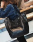 Fashion Black Metal Rivet Decorated Bag