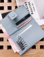 Fashion Black Pure Color Decorated Wallet