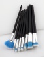Fashion White+blue Fan Shape Decorated Brushes (8pcs)