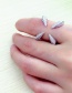 Fashion Silver Color Pure Color Decorated Opeing Ring