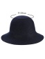 Trendy Navy Washbasin Shape Design Pure Color Hat