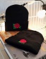 Fashion Black Rose Shape Decorated Hat
