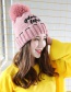 Fashion Pink Letter Shape Decorated Cap