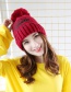 Fashion Claret-red Letter Shape Decorated Cap