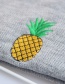 Lovely Gray Pineapple Shape Decorated Cap