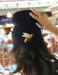 Lovely Navy Bee Shape Decorated Cap