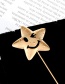 Lovely Gold Color Star Shape Decorated Brooch