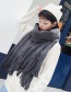 Fashion Light Gray Pure Color Decorated Scarf