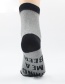 Fashion Gray+black Letter Shape Decorated Sock