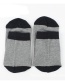Fashion Gray+black Letter Shape Decorated Sock